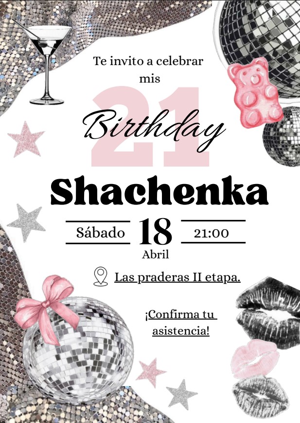 Invitación al cumpleaños #21 de Shachenka